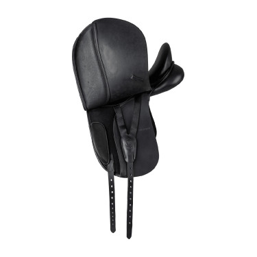 Sella da dressage Waldhausen in cuoio Comfort Nero