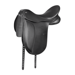 Sella da dressage Waldhausen in cuoio Comfort Nero