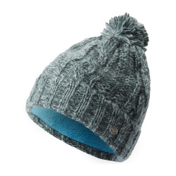 Cappello lavorato a maglia Horze Leighton Teens con fodera in pile Grigio
