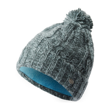 Cappello lavorato a maglia Horze Leighton Teens con fodera in pile Grigio