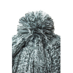 Cappello lavorato a maglia Horze Leighton Teens con fodera in pile Grigio