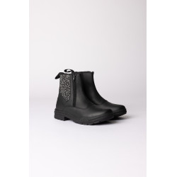 Stivaletti jodhpur Horze Sporty in pelle vegana con elementi effetto cristallo Nero