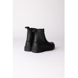 Stivaletti jodhpur Horze Sporty in pelle vegana con elementi effetto cristallo Nero