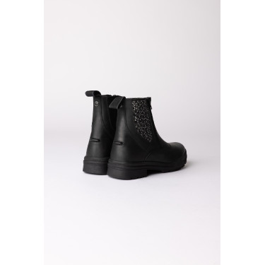 Stivaletti jodhpur Horze Sporty in pelle vegana con elementi effetto cristallo Nero