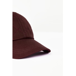 Cappellino da bambino Horze impunturato Mogano rosso borgogna