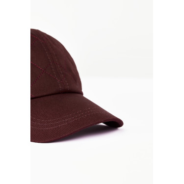 Cappellino da bambino Horze impunturato Mogano rosso borgogna