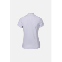 Polo da concorso B Vertigo Charlotta donna maniche corte Bianco / blu turchese