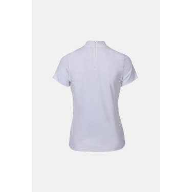 Polo da concorso B Vertigo Charlotta donna maniche corte Bianco / blu turchese