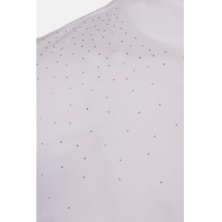Polo da concorso B Vertigo Charlotta donna maniche corte Bianco / blu turchese