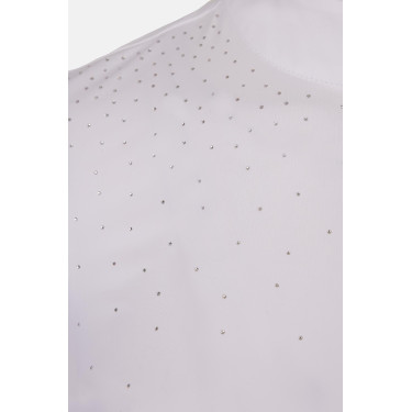 Polo da concorso B Vertigo Charlotta donna maniche corte Bianco / blu turchese