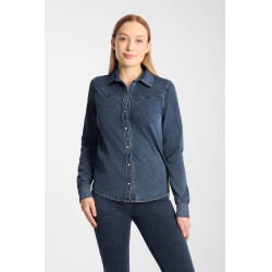 Camicia western da donna Horze Ulrika Blu denim