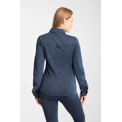 Camicia western da donna Horze Ulrika Blu denim