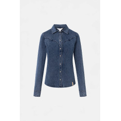 Camicia western da donna Horze Ulrika Blu denim