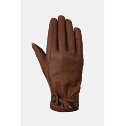Guanti da equitazione western in pelle Dakota Horze Marrone