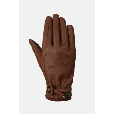 Guanti da equitazione western in pelle Dakota Horze Marrone