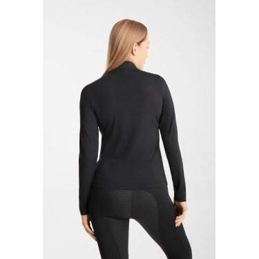 Maglia tecnica rinfrescante Horze Emmie a maniche lunghe da donna Nero