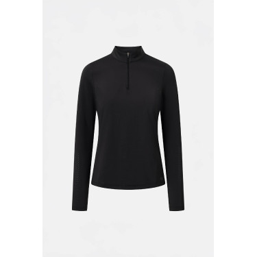Maglia tecnica rinfrescante Horze Emmie a maniche lunghe da donna Nero