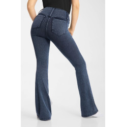 Leggings da equitazione Horze Emery western donna taglio bootcut effetto denim Blu denim