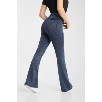 Leggings da equitazione Horze Emery western donna taglio bootcut effetto denim Blu denim