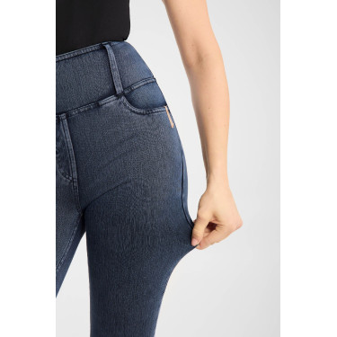 Leggings da equitazione Horze Emery western donna taglio bootcut effetto denim Blu denim