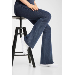 Leggings da equitazione Horze Emery western donna taglio bootcut effetto denim Blu denim
