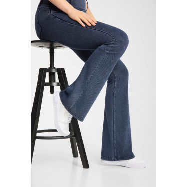 Leggings da equitazione Horze Emery western donna taglio bootcut effetto denim Blu denim