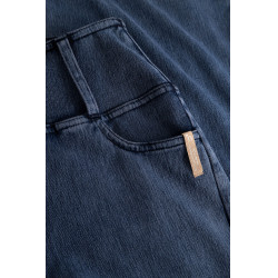 Leggings da equitazione Horze Emery western donna taglio bootcut effetto denim Blu denim