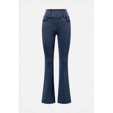 Leggings da equitazione Horze Emery western donna taglio bootcut effetto denim Blu denim