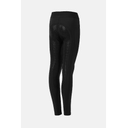 Leggings da equitazione Horze Maia Young Rider con grip integrale Nero