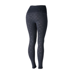 Leggings da equitazione Horze senza cuciture con grip in silicone a fondo intero Vanessa donna Denim Blu