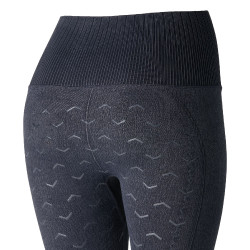 Leggings da equitazione Horze senza cuciture con grip in silicone a fondo intero Vanessa donna Denim Blu