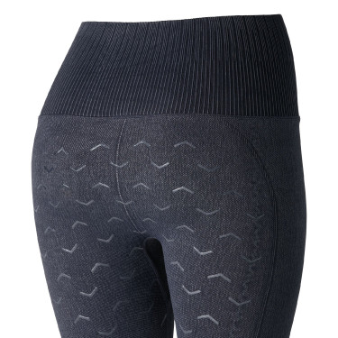 Leggings da equitazione Horze senza cuciture con grip in silicone a fondo intero Vanessa donna Denim Blu
