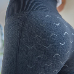 Leggings da equitazione Horze senza cuciture con grip in silicone a fondo intero Vanessa donna Denim Blu
