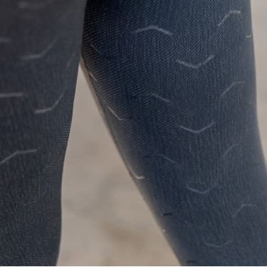 Leggings da equitazione Horze senza cuciture con grip in silicone a fondo intero Vanessa donna Grigio
