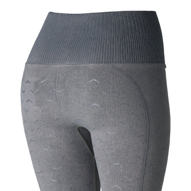 Leggings da equitazione Horze senza cuciture con grip in silicone a fondo intero Vanessa donna Grigio
