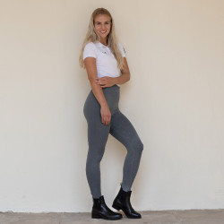 Leggings da equitazione Horze senza cuciture con grip in silicone a fondo intero Vanessa donna Grigio