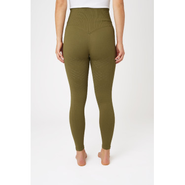 Leggings da equitazione termici senza cuciture Horze Melissa da donna Verde abete