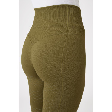Leggings da equitazione termici senza cuciture Horze Melissa da donna Verde abete