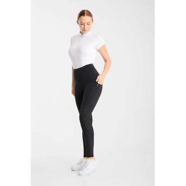 Leggings da equitazione da donna Horze Vilma con fond grip rinfrescante Nero