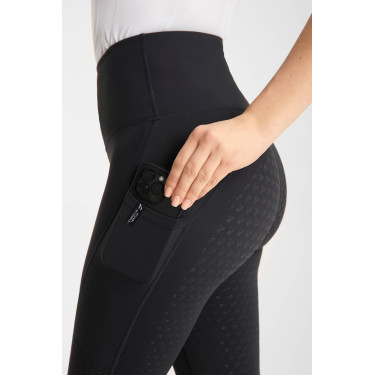 Leggings da equitazione da donna Horze Vilma con fond grip rinfrescante Nero