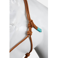 Capezza in corda Horze con perline decorative Marrone