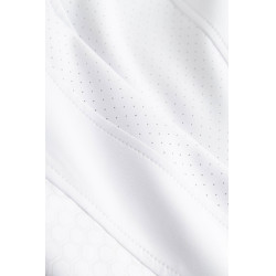 Pantaloni da equitazione Horze Matilda traforati da donna full grip Bianco / blu turchese