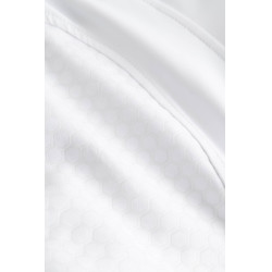 Pantaloni da equitazione Horze Matilda traforati da donna full grip Bianco / blu turchese