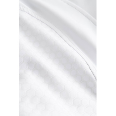 Pantaloni da equitazione Horze Matilda traforati da donna full grip Bianco / blu turchese