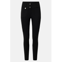 Pantaloni Horze Grand Prix Pro con grip al ginocchio da donna Nero