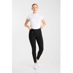 Pantaloni Horze Grand Prix Pro con grip al ginocchio da donna Nero