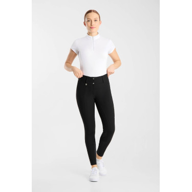 Pantaloni Horze Grand Prix Pro con grip al ginocchio da donna Nero
