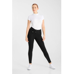 Pantaloni Horze Grand Prix Pro con grip al ginocchio da donna Nero