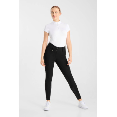 Pantaloni Horze Grand Prix Pro con grip al ginocchio da donna Nero
