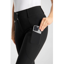 Pantaloni Horze Grand Prix Pro con grip al ginocchio da donna Nero